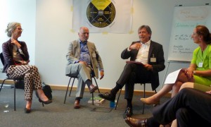 Cornelia Strobel, Othmar Sutrich, Wolfgang Niessner und Susanne Delius im Interview (v.l.n.r.)